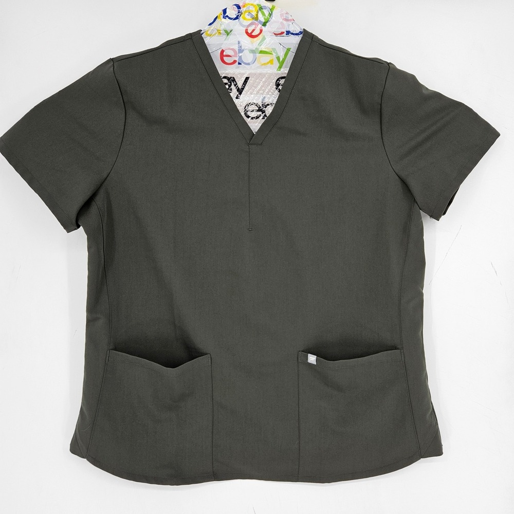 Fabletics Scrub Top Womens Large Method 2 Pockets‎ Uniforms Healthcare Green